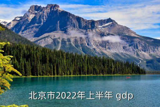  北京市2022年上半年 gdp