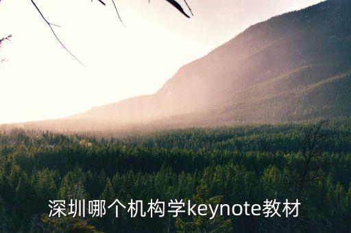 深圳哪個機構(gòu)學keynote教材