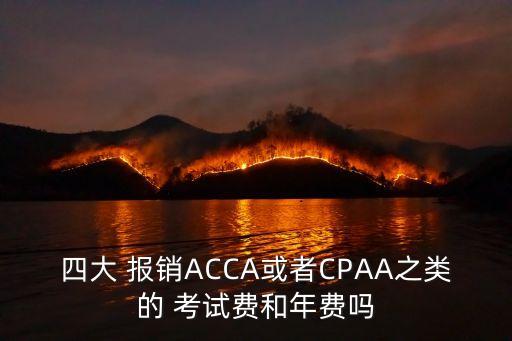 四大 報銷ACCA或者CPAA之類的 考試費(fèi)和年費(fèi)嗎