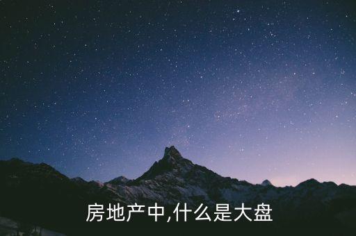  房地產(chǎn)中,什么是大盤