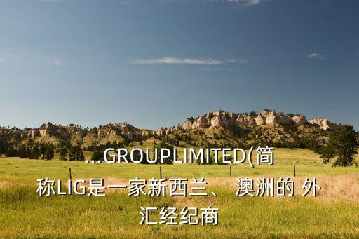 ...GROUPLIMITED(簡稱LIG是一家新西蘭、 澳洲的 外匯經(jīng)紀商