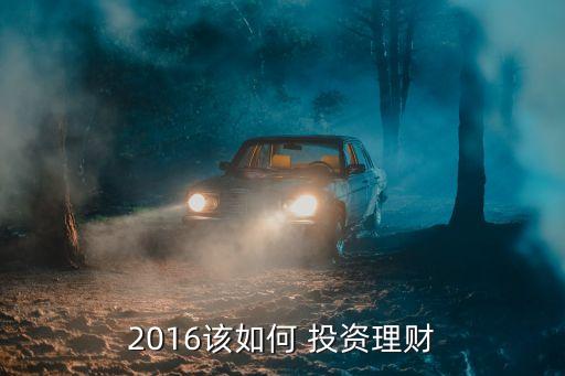 2016該如何 投資理財