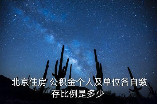  北京住房 公積金個(gè)人及單位各自繳存比例是多少