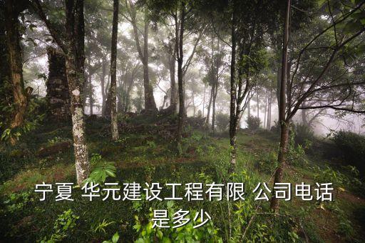  寧夏 華元建設(shè)工程有限 公司電話是多少