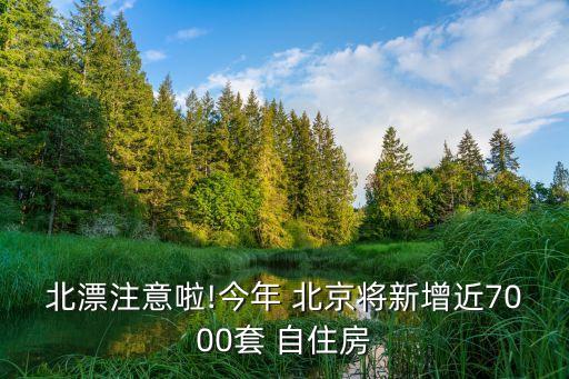 北漂注意啦!今年 北京將新增近7000套 自住房