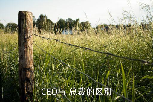 CEO與 總裁的區(qū)別