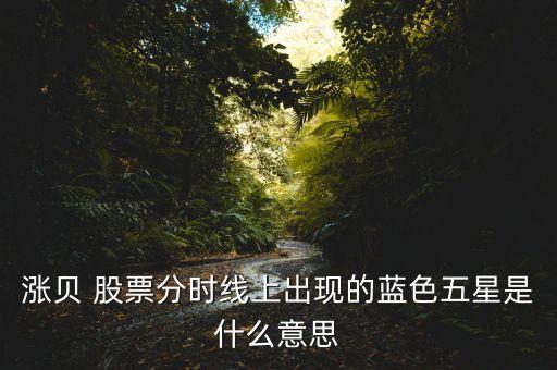 漲貝 股票分時線上出現的藍色五星是什么意思