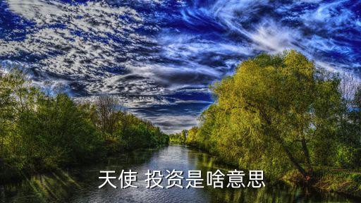  天使 投資是啥意思