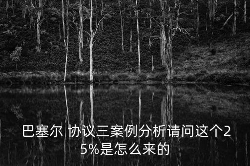  巴塞爾 協(xié)議三案例分析請(qǐng)問(wèn)這個(gè)25%是怎么來(lái)的