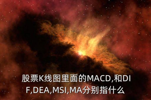  股票K線圖里面的MACD,和DIF,DEA,MSI,MA分別指什么