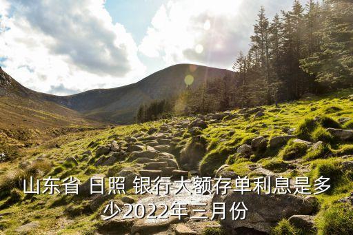 山東省 日照 銀行大額存單利息是多少2022年三月份