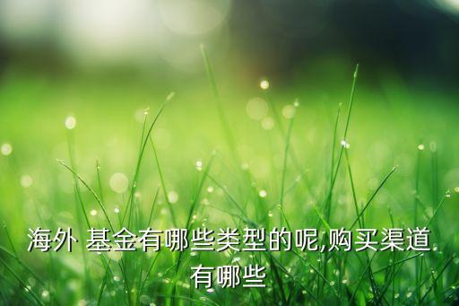 海外 基金有哪些類(lèi)型的呢,購(gòu)買(mǎi)渠道有哪些