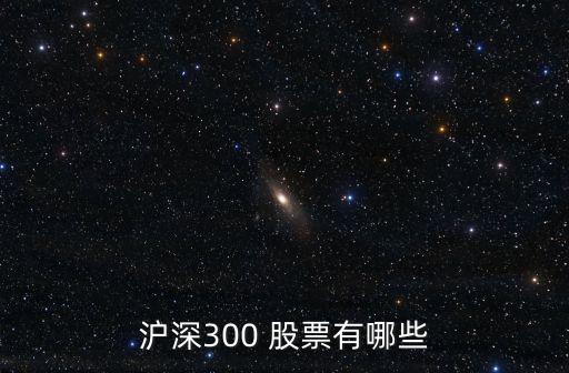 滬深300 股票有哪些