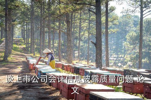 談上市公司會計信息披露質(zhì)量問題 論文