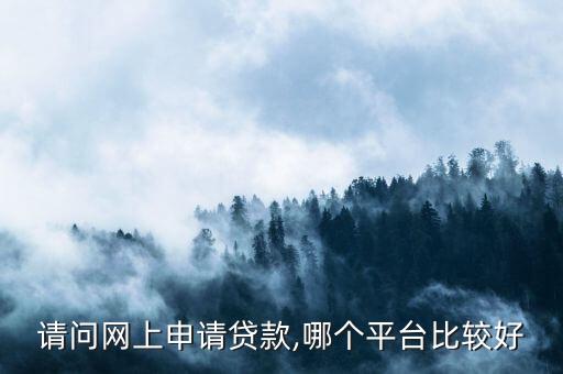 請(qǐng)問網(wǎng)上申請(qǐng)貸款,哪個(gè)平臺(tái)比較好