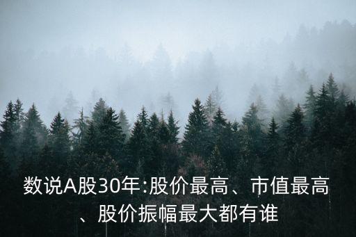 數(shù)說A股30年:股價最高、市值最高、股價振幅最大都有誰