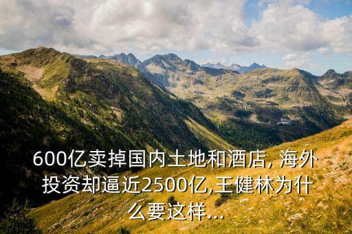 600億賣掉國內(nèi)土地和酒店, 海外 投資卻逼近2500億,王健林為什么要這樣...