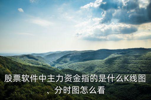 股票軟件中主力資金指的是什么K線圖、分時圖怎么看