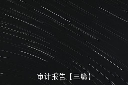 審計報告【三篇】