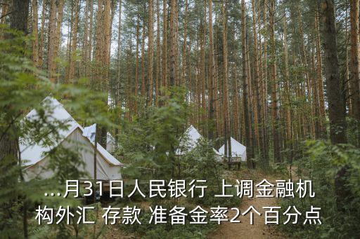 ...月31日人民銀行 上調(diào)金融機(jī)構(gòu)外匯 存款 準(zhǔn)備金率2個(gè)百分點(diǎn)