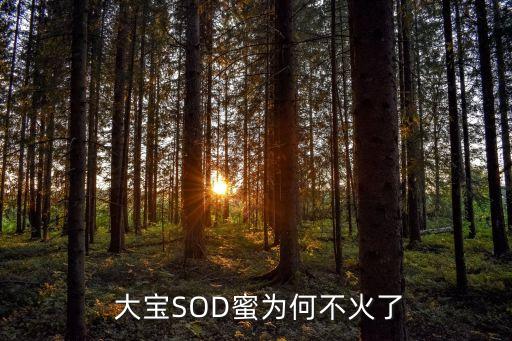  大寶SOD蜜為何不火了