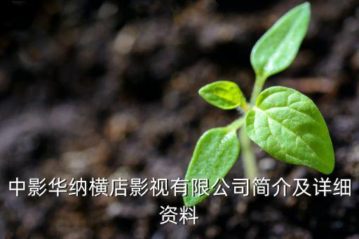 中影華納橫店影視有限公司簡介及詳細資料