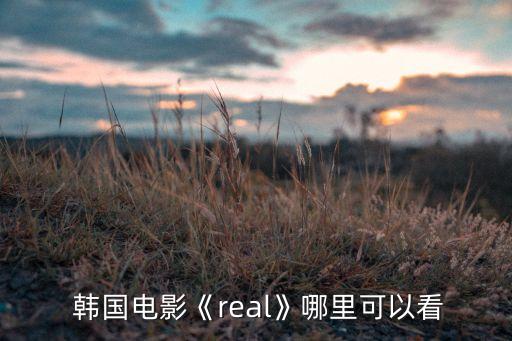  韓國電影《real》哪里可以看