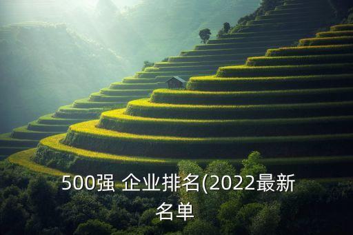  500強(qiáng) 企業(yè)排名(2022最新名單