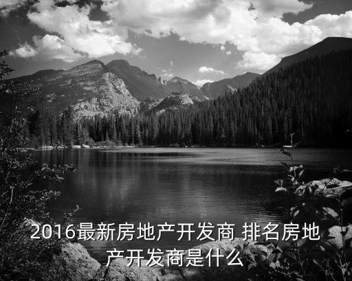 2016最新房地產(chǎn)開(kāi)發(fā)商 排名房地產(chǎn)開(kāi)發(fā)商是什么