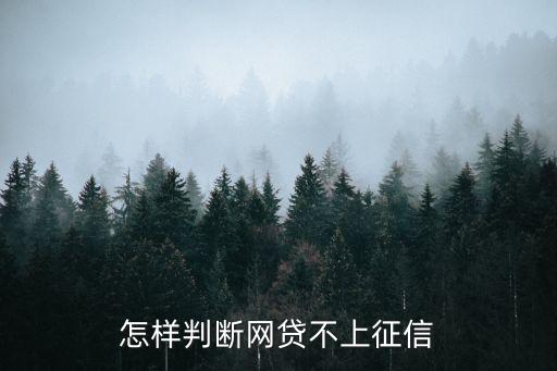 怎樣判斷網(wǎng)貸不上征信