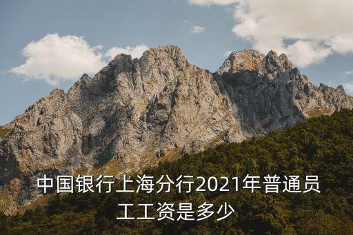  中國銀行上海分行2021年普通員工工資是多少