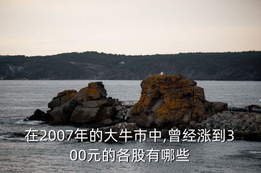 在2007年的大牛市中,曾經(jīng)漲到300元的各股有哪些