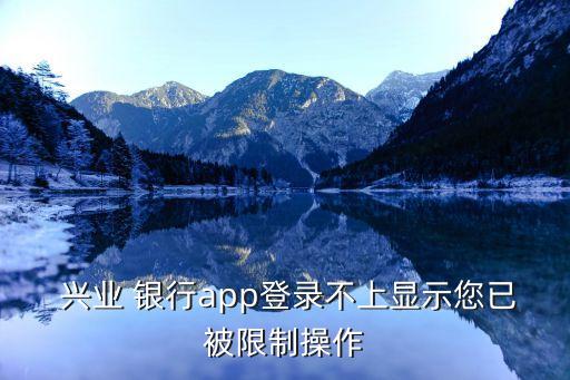  興業(yè) 銀行app登錄不上顯示您已被限制操作