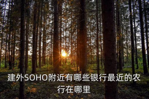 建外SOHO附近有哪些銀行最近的農(nóng)行在哪里