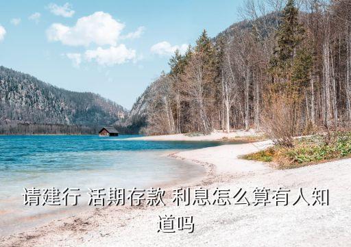 請(qǐng)建行 活期存款 利息怎么算有人知道嗎