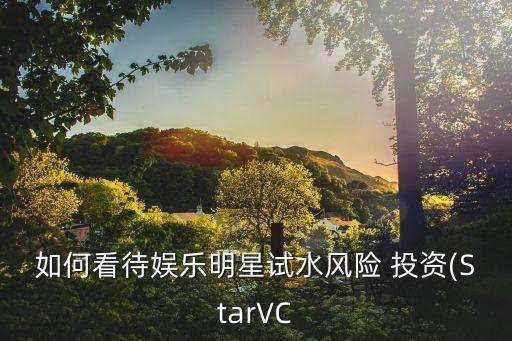 如何看待娛樂明星試水風(fēng)險(xiǎn) 投資(StarVC