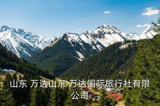 山東 萬達(dá)山東 萬達(dá)國際旅行社有限公司