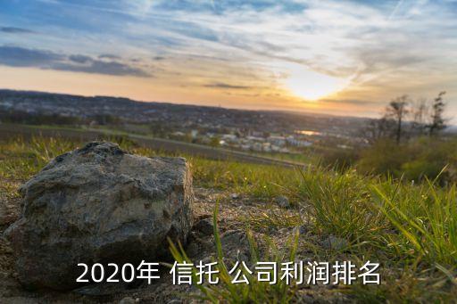 2020年 信托 公司利潤排名