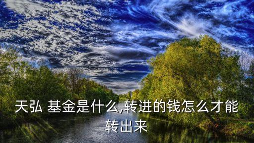 天弘 基金是什么,轉(zhuǎn)進的錢怎么才能轉(zhuǎn)出來