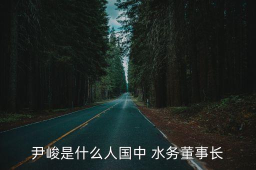 尹峻是什么人國(guó)中 水務(wù)董事長(zhǎng)