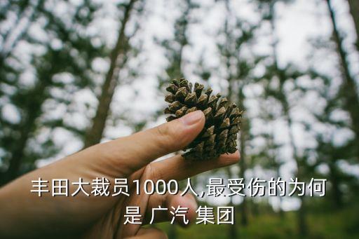 豐田大裁員1000人,最受傷的為何是 廣汽 集團(tuán)