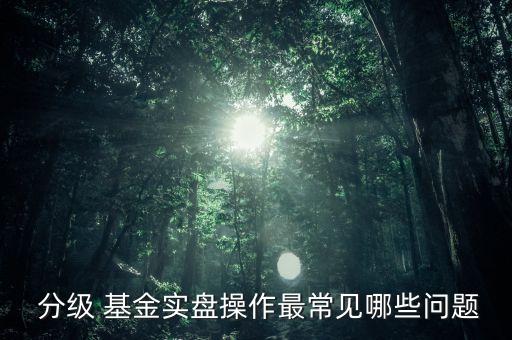  分級 基金實(shí)盤操作最常見哪些問題