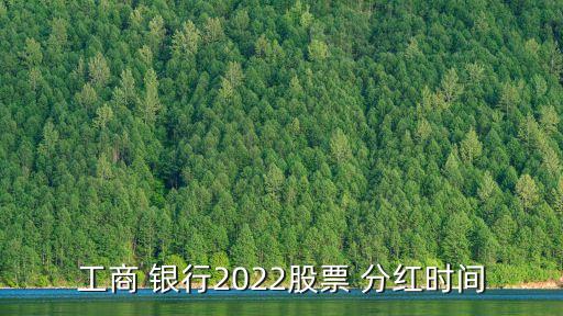 工商 銀行2022股票 分紅時(shí)間