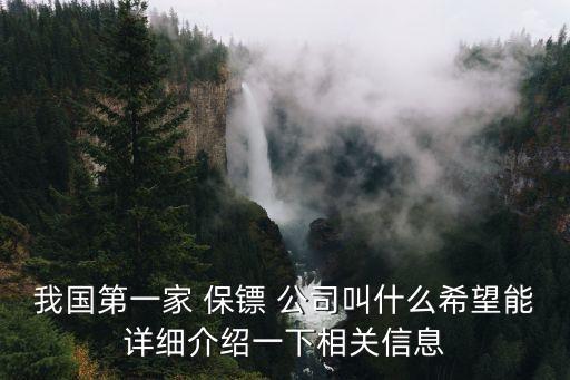 我國第一家 保鏢 公司叫什么希望能詳細(xì)介紹一下相關(guān)信息