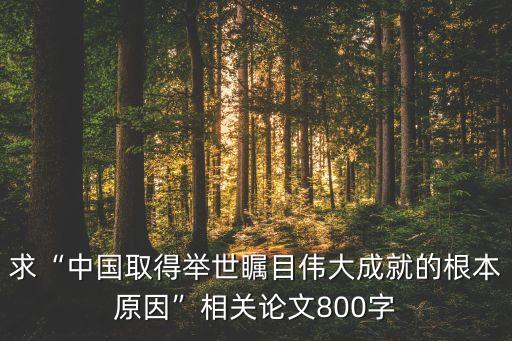 求“中國取得舉世矚目偉大成就的根本原因”相關(guān)論文800字