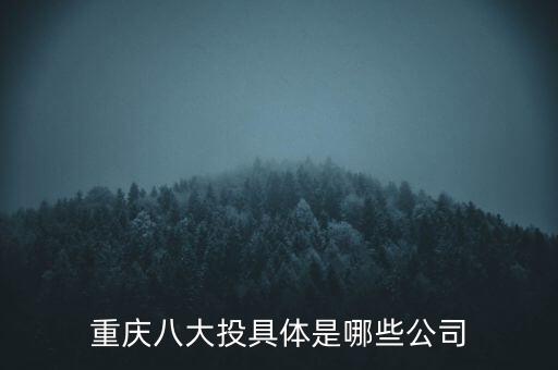 重慶八大投具體是哪些公司