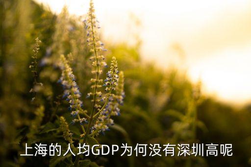  上海的人均GDP為何沒有深圳高呢