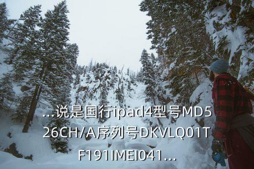 ...說是國行ipad4型號(hào)MD526CH/A序列號(hào)DKVLQ01TF191IMEI041...