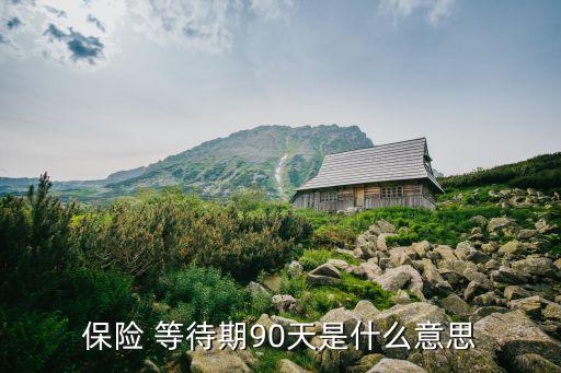 保險 等待期90天是什么意思