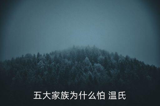 五大家族為什么怕 溫氏